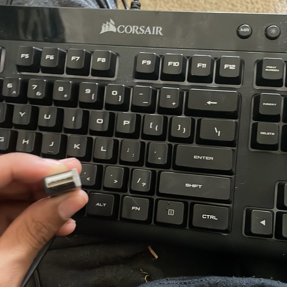 Corsair K55 RGB Wired Gaming Keyboard With G-Keys, MFTEK RGB Wired Gaming Mouse - Picture 5 of 11